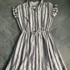 Navy blue/white striped dress ( US XS )